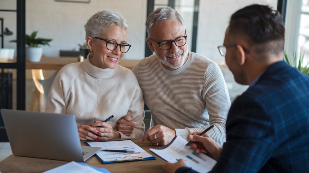 a couple reviewing retirement plans with E2oE HULQEWajpLSKJh5oQ VAhZCBcYRf 1SZVTbDrqjQ