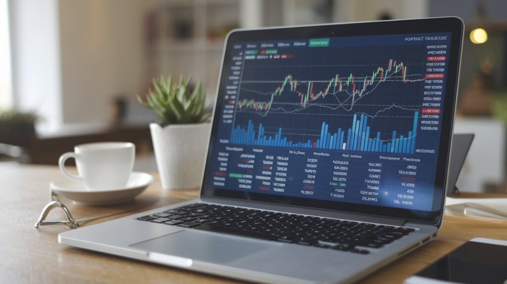 display a laptop screen with charts econ 5pH6dzLQu6UzF WOePesw LtJMdr QZOYr02kpQB5BA